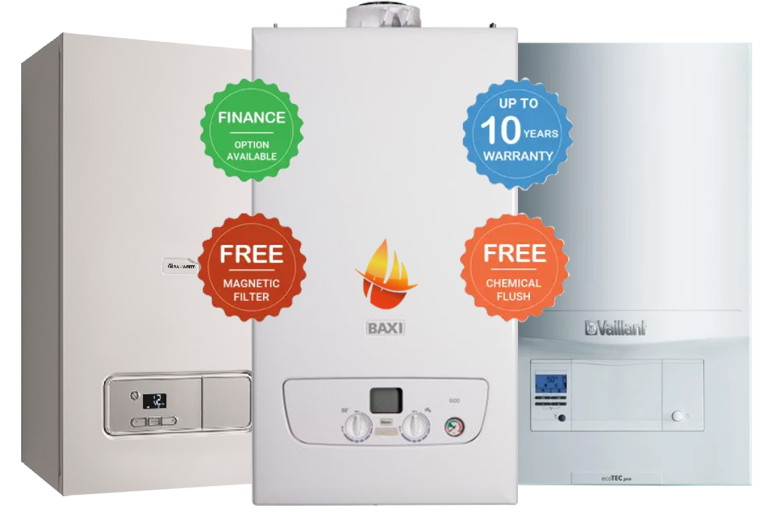 Baxi, Glowworm and Vaillant boiler installations
